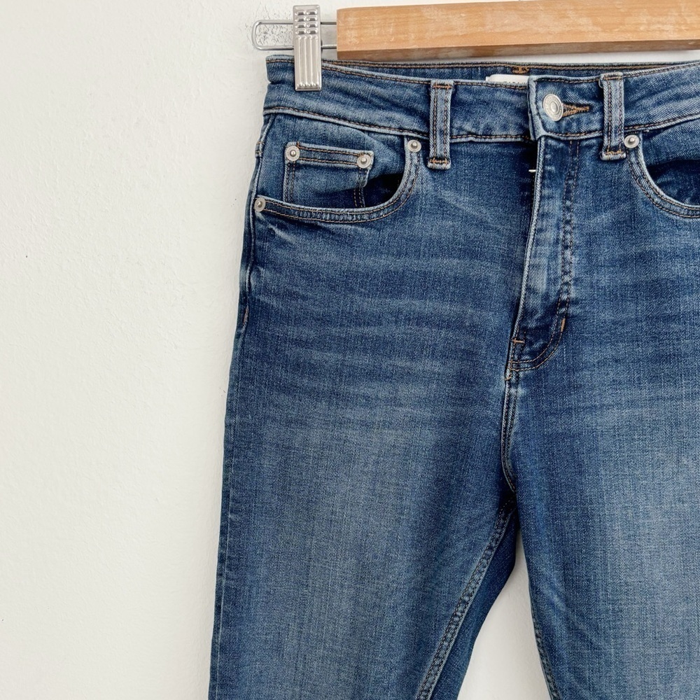 Zara Women Blue Washed High Rise Fly Zip Skinny Fit Casual Denim Jeans Size 4 - Picture 4 of 12